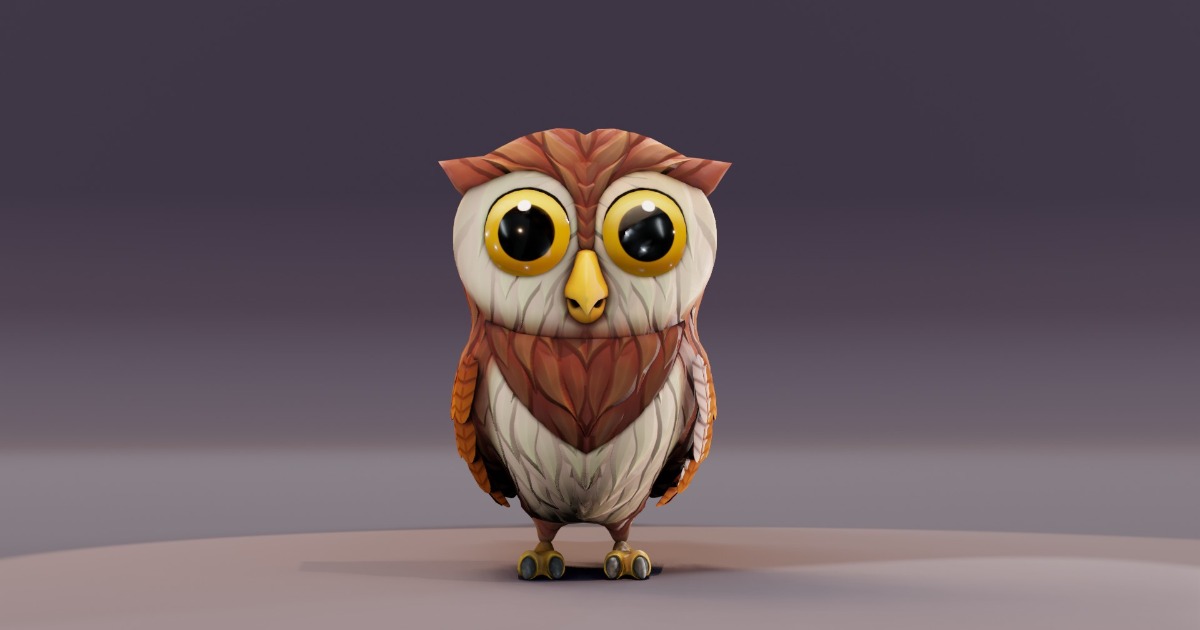 Cartoon Owl Rigged 3D Model | Characters | Unity Asset Store