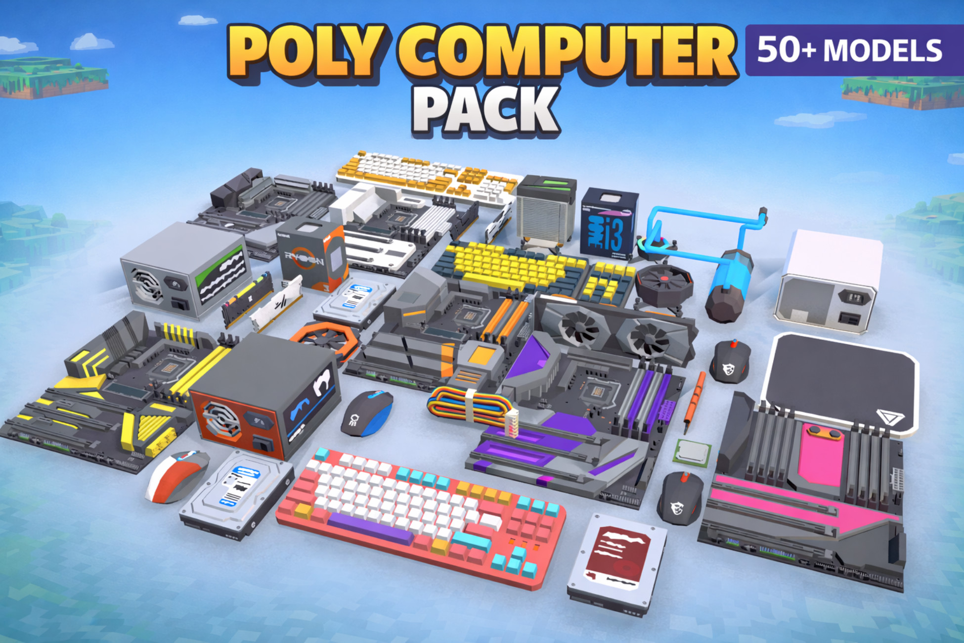 Unity Computers POLY computer constructor | 3D Electronics | Unity Asset Store