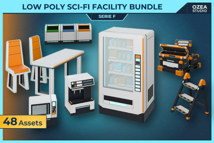 LOW POLY SCI-FI SERIES F – COMPLETE BUNDLE