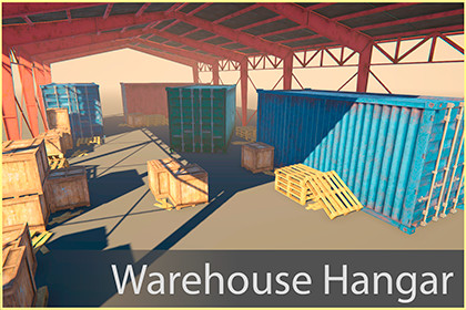 Warehouse Hangar Garage game ready