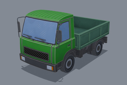 Low Poly Stylized Truck