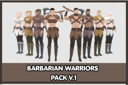 Stylized Barbarian Warrior Pack - Animated Characters (Male & Female)