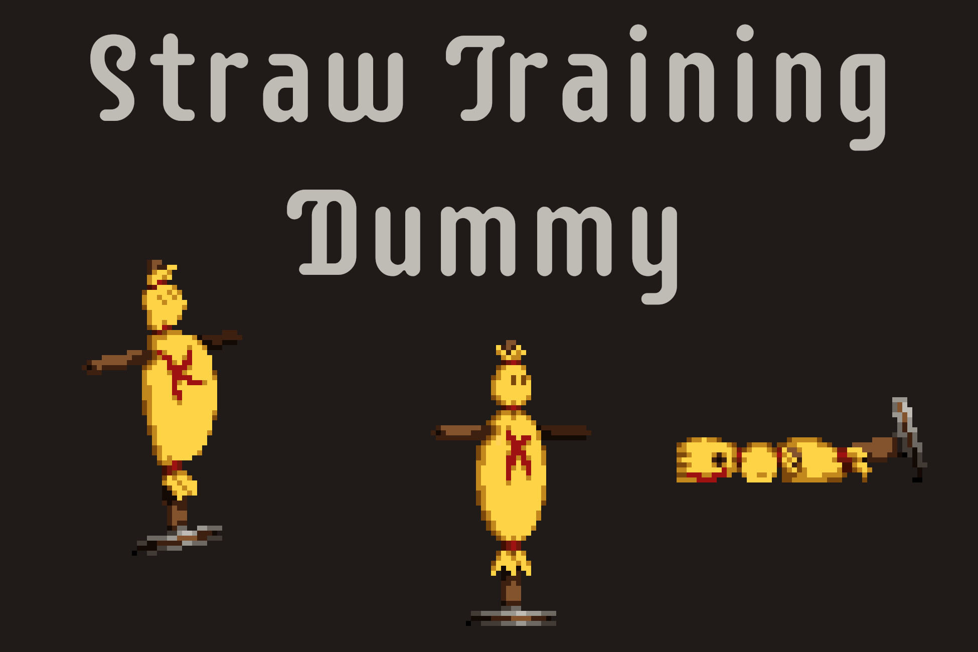 Straw Training Dummy - Pixel Art | 2D Characters | Unity Asset Store