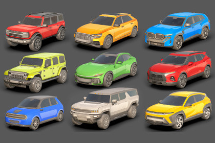 City Low Poly Cars Pack