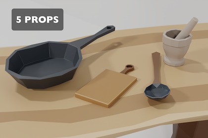 Free Medieval Kitchen Props - Starter Kit
