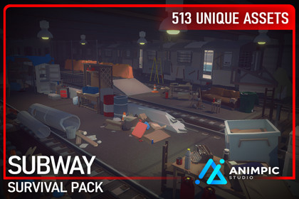 POLY - Survival Subway (SRP, URP, HDRP)