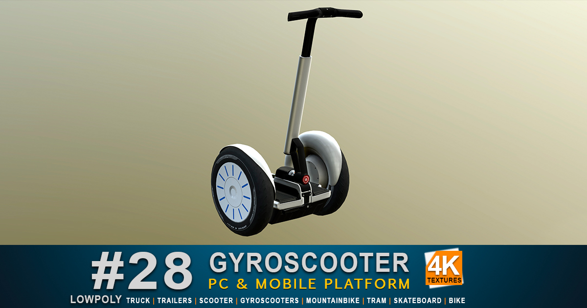 Low Poly Gyroscooter #28 | 3D Land | Unity Asset Store
