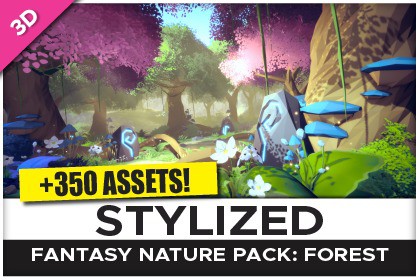 STYLIZED Fantasy Nature Pack: Forest - Low Poly 3D Art