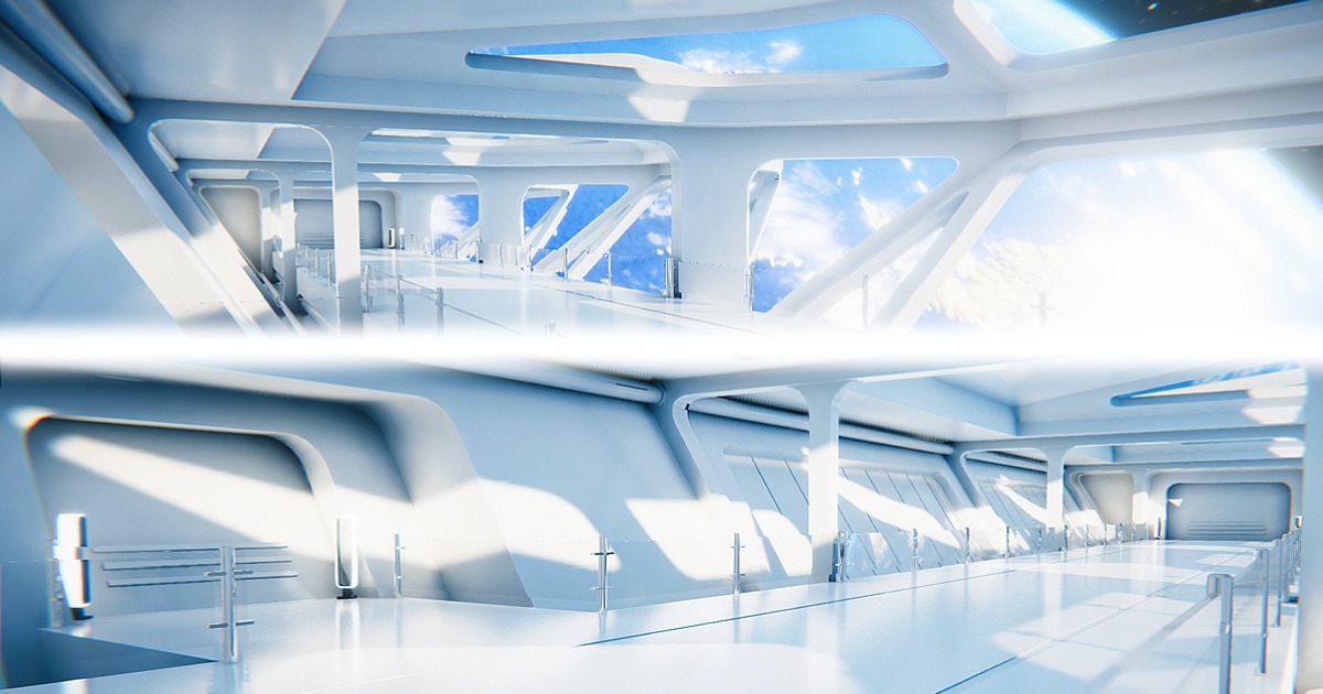 Metaverse Spaceship Corridor | 3D Environments | Unity Asset Store