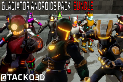 Gladiator Androids Pack Z - Customizable Robot Warriors