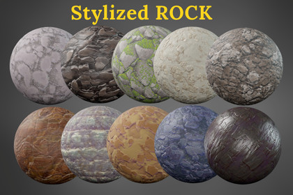 Stylized Rock Materials