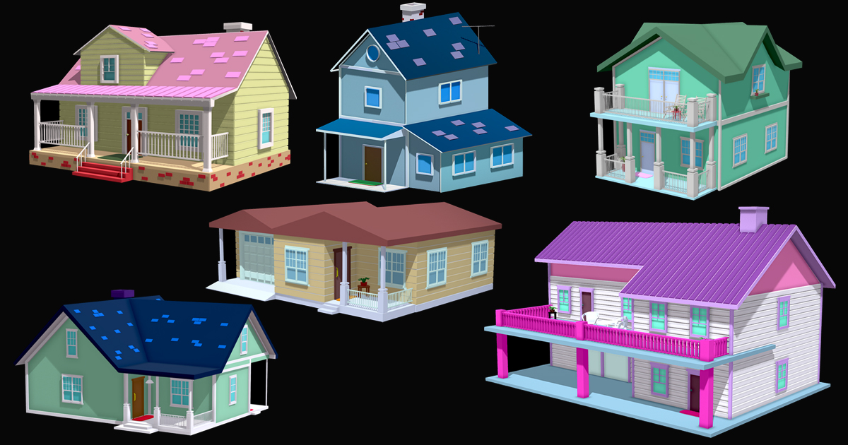 Gundersen Unity House Toon House Pack | 3D 도시 | Unity Asset Store