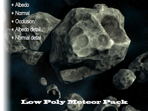 Meteor Material Unity Low Poly Meteor Pack | 3D Sci-Fi | Unity Asset Store