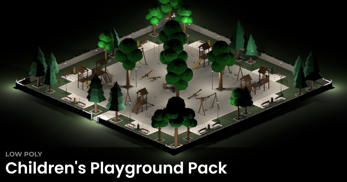 Unity Playground Low Poly Children's Playground Pack | 3D Urban | Unity Asset Store