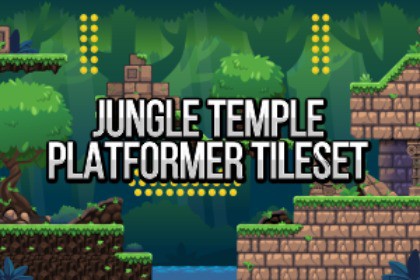 Jungle Temple Platformer Tileset