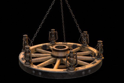 Wagon Wheel Chandelier-02