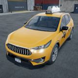 Yellow SUV taxi