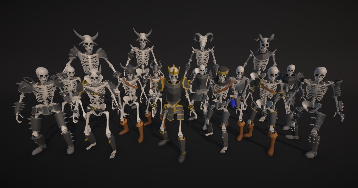 LowPoly Skeletons Knights Pack | Characters | Unity Asset Store