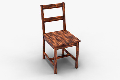 Classic Wooden Chair – Optimized Furniture Asset for Unity