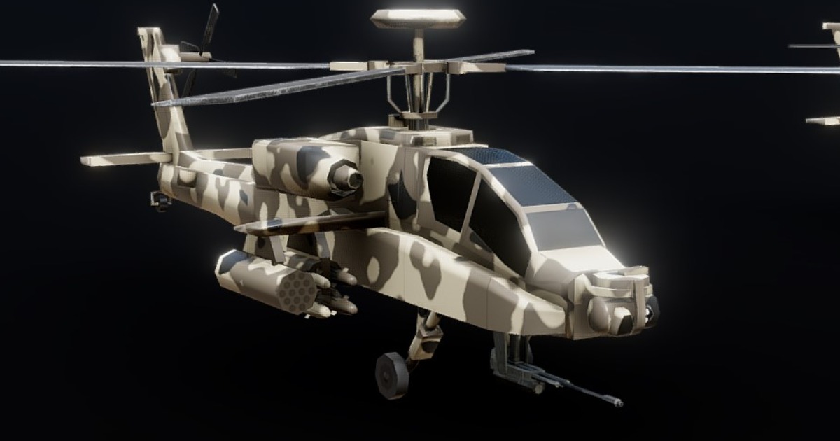 RTS: Attack Helicopter Low Poly | 3D 航空機 | Unity Asset Store