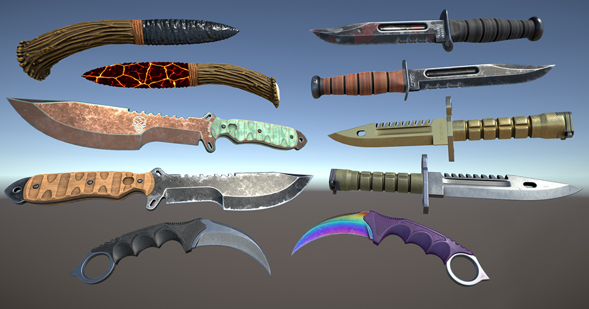 FPS Knife Pack 3D 무기 Unity Asset Store