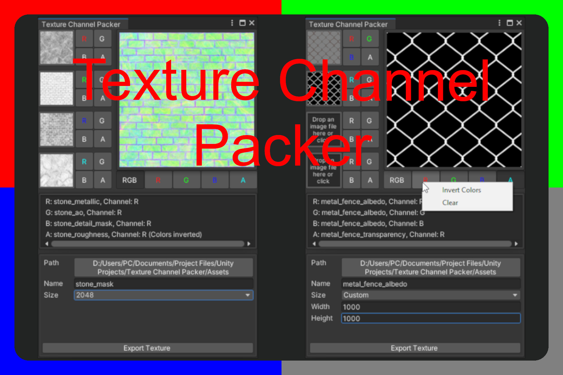 Texture Channel Packer Pro | Utilities Tools | Unity Asset Store