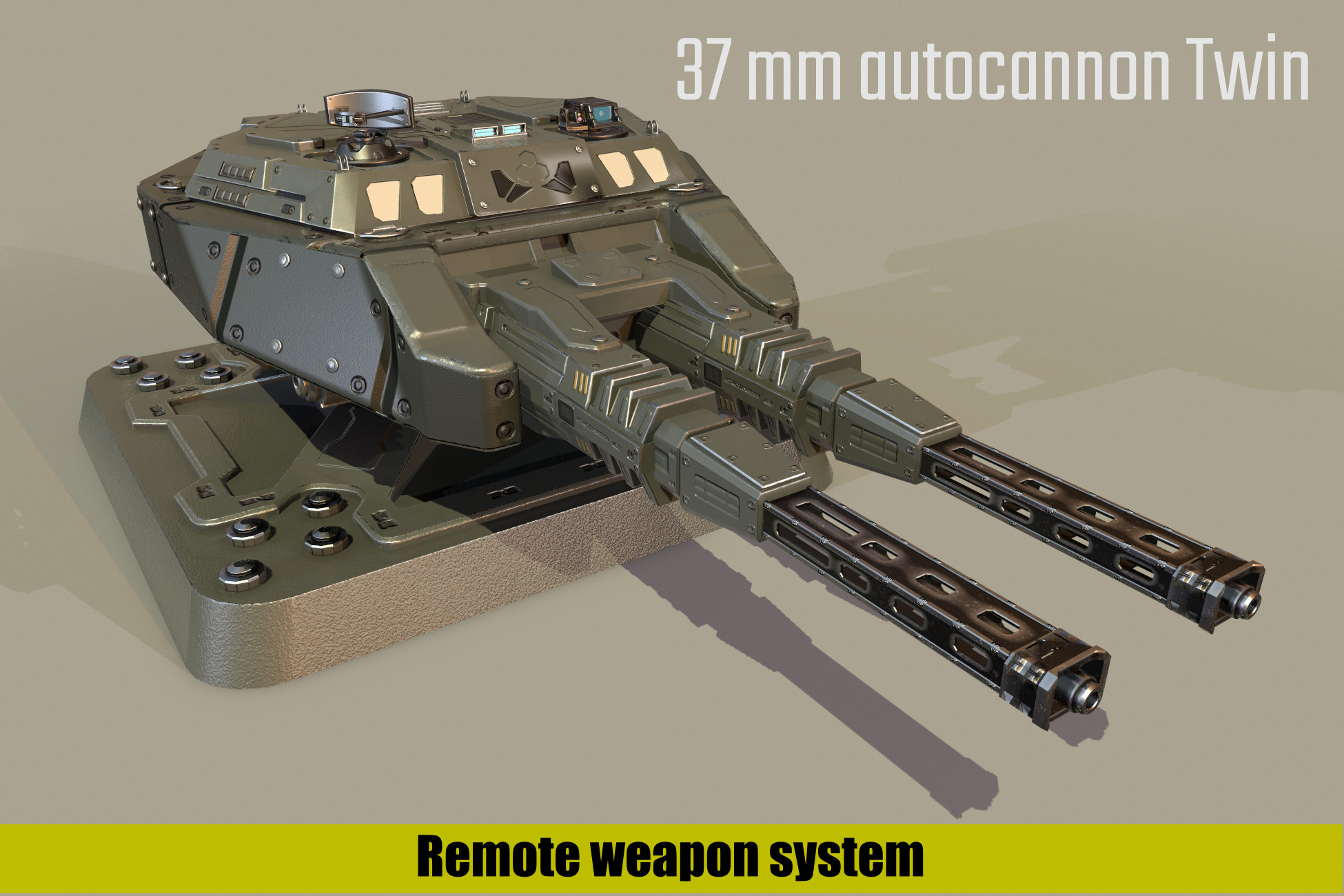 AUTOCANNON TWIN 3D 銃器 Unity Asset Store