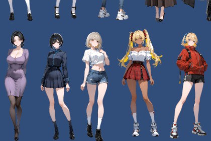 2D character texture assets