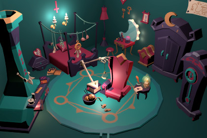 Witch_Bedroom-Hand-Painted 3D Props Pack