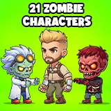 Zombie Game Creation Pack - 21 Spine Characters