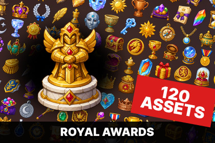Royal Awards Relics Crowns Gems Prestige Rewards Icons Pack