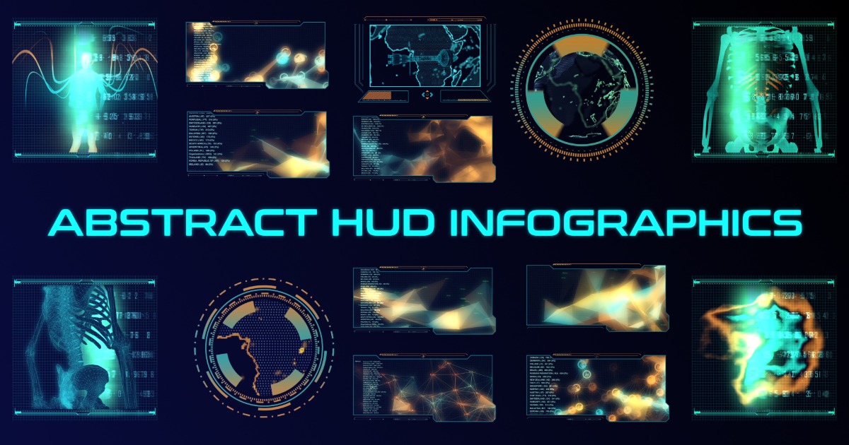Abstract HUD Infographics | 2D Textures & Materials | Unity Asset Store