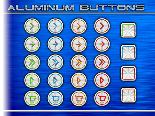 2D Buttons Pack Aluminum | 2D Icons | Unity Asset Store