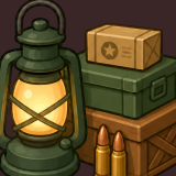 Military Camp Artillery Battlefield Supplies Weapons Icons Pack