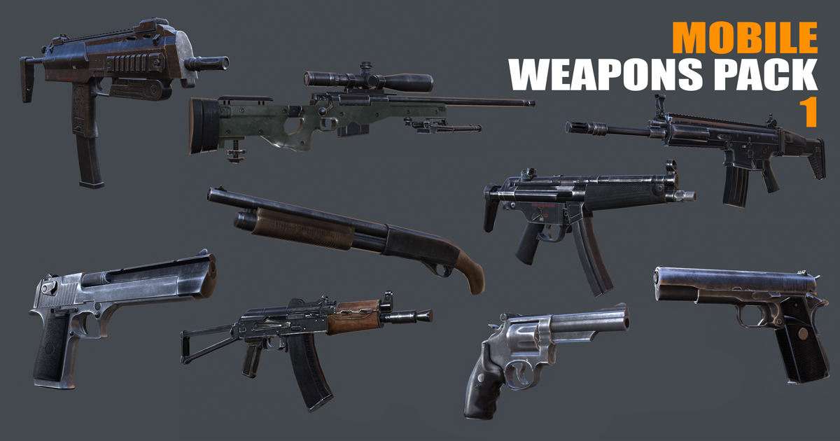Mobile Gun Mobile Weapons Pack | 3D Guns | Unity Asset Store