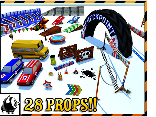 Unity Racing Pit Display Race Game Props Obstacles Deco | 3D | Unity Asset Store