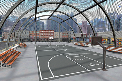 Pro Basketball Arena 3D Game Ready Sports Stadium Environment (Mobile Optimized)