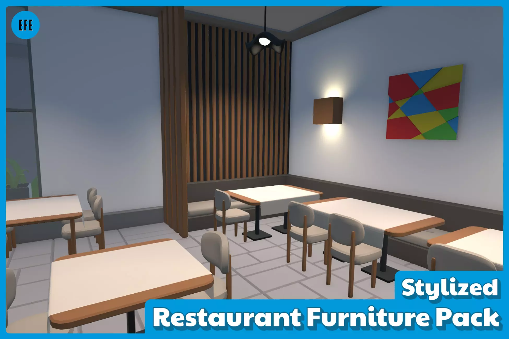 Stylized Restaurant Furniture Pack