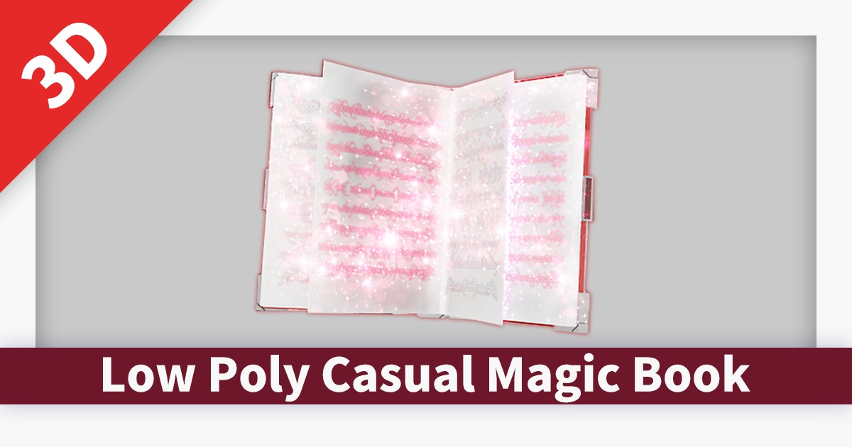 Poly Sheet Magic Low Poly Casual Magic Book | 3D Props | Unity Asset Store