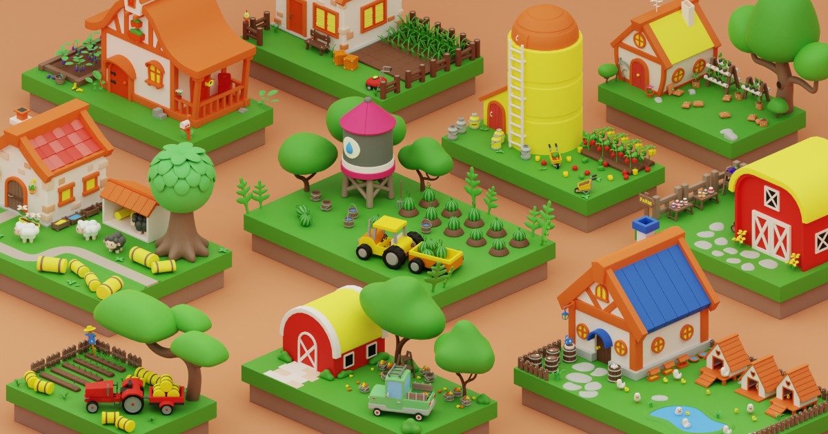 Cartoon Farm Islands / Exteriors 2 | 3D Exterior | Unity Asset Store