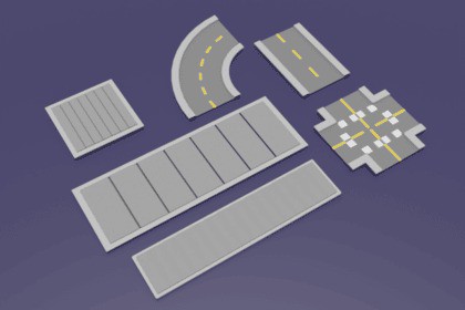 3D Road Pack - Street Tiles