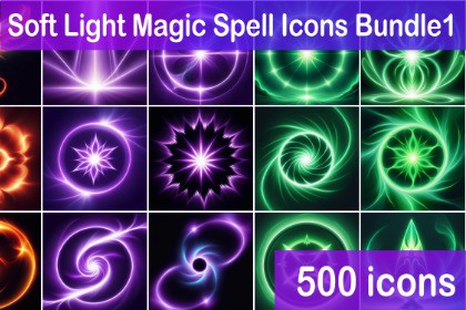 Soft Light Magic Spell Icons Bundle1
