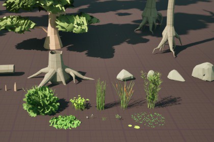 Swamp Blockout Environment Starter Pack – 133 Modular Assets