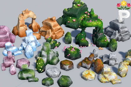 Stylized Cottagecore Environment Rocks