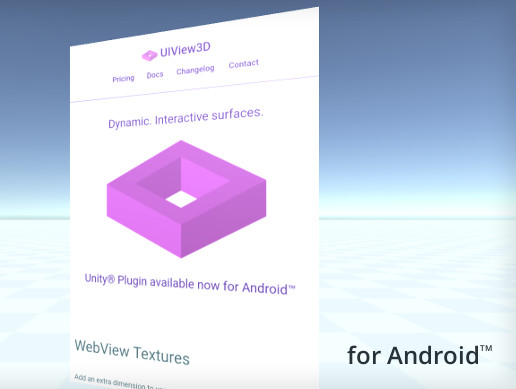 UIView3D (Android) | Integration | Unity Asset Store