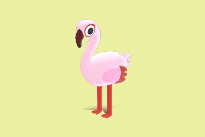 Lesser Flamingo - Quirky Series