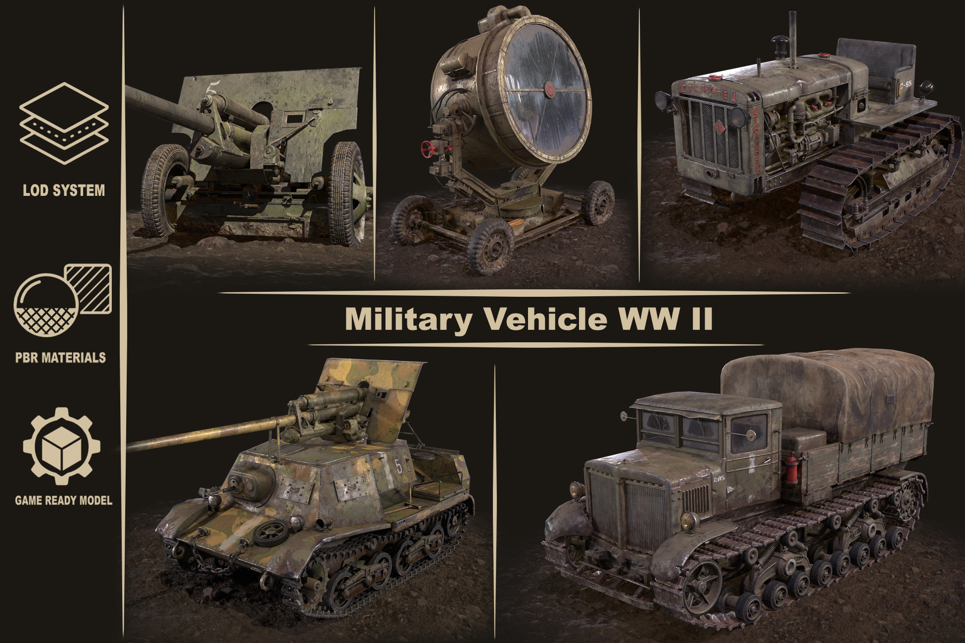 Military Vehicle WW II Bundle