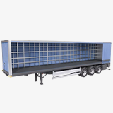 Curtainsider Semi Trailer URP HDRP Textures