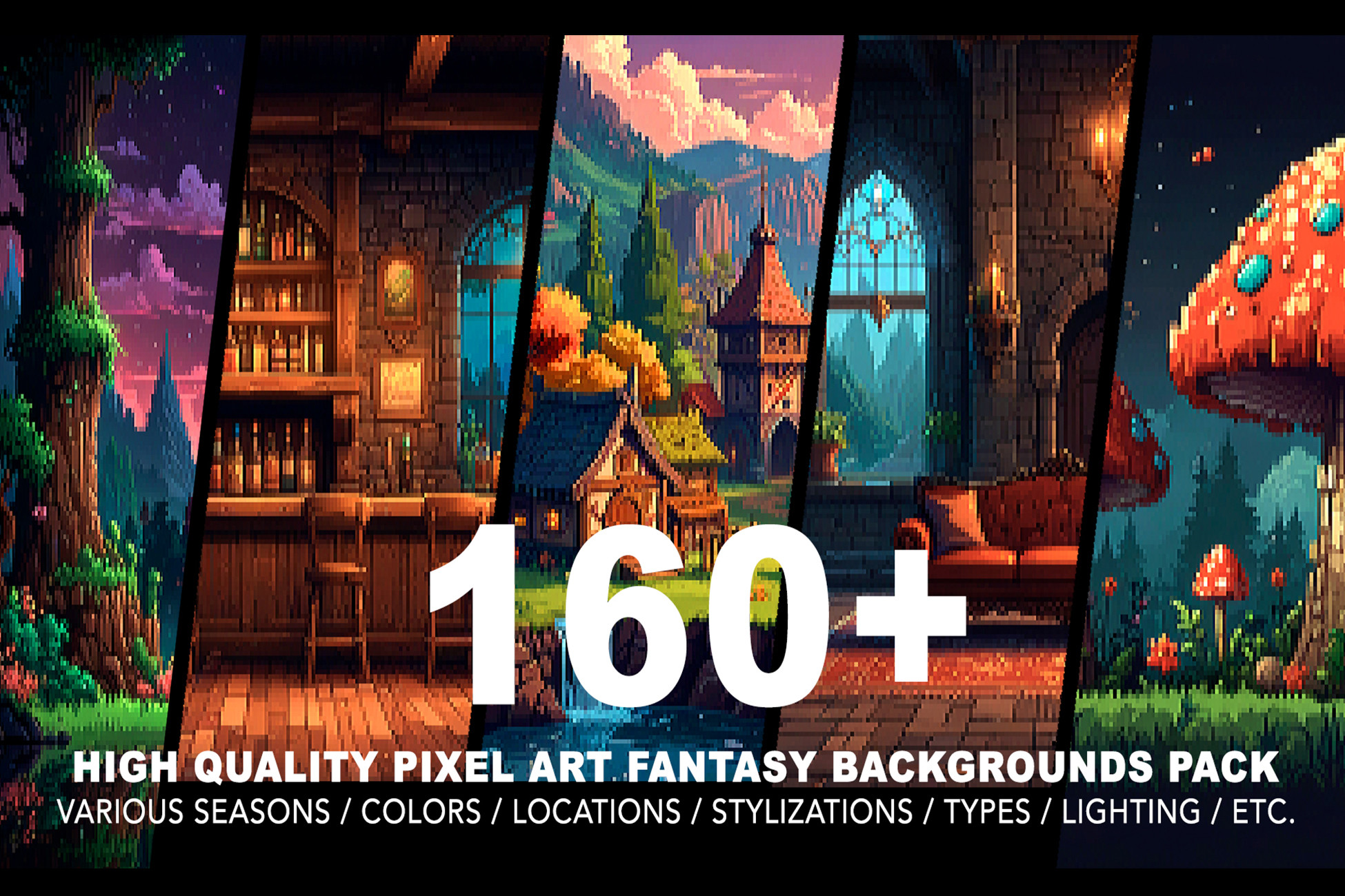 Pixel Environments Fantasy Pixel Art Backgrounds | 2D Environments | Unity Asset Store