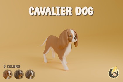Animated Cavalier Dog
